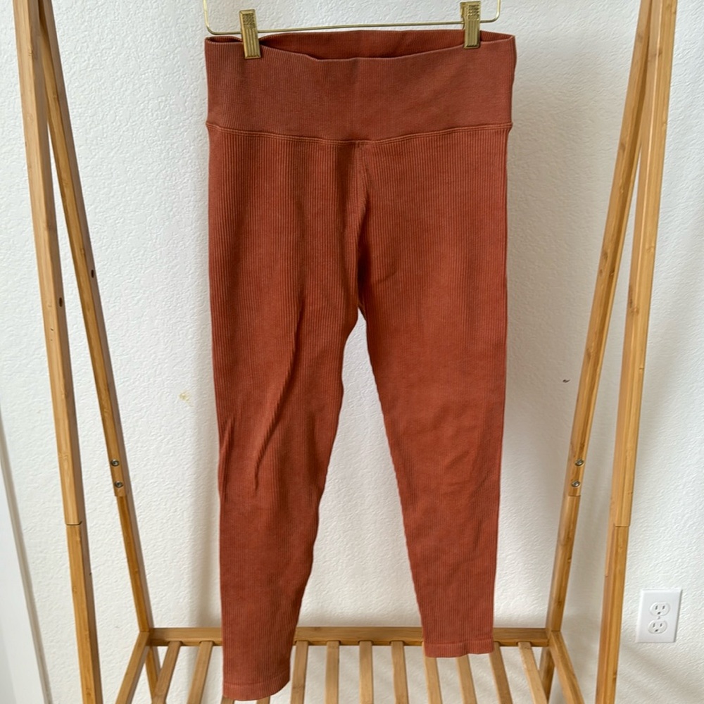 ribbed high waist leggings